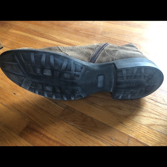 Light brown suede leather slip on/side zipper boots - Picture 3 of 4